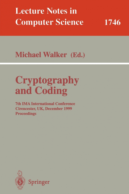 CRYPTOGRAPHY AND CODING