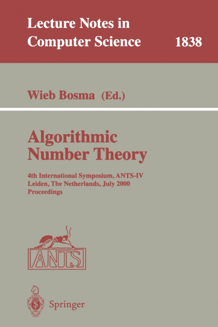 ALGORITHMIC NUMBER THEORY