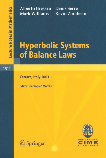 HYPERBOLIC SYSTEMS OF BALANCE LAWS