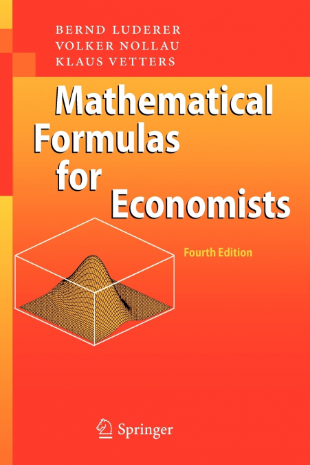 MATHEMATICAL FORMULAS FOR ECONOMISTS