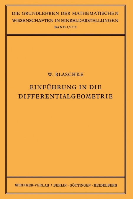 EINFUHRUNG IN DIE DIFFERENTIALGEOMETRIE
