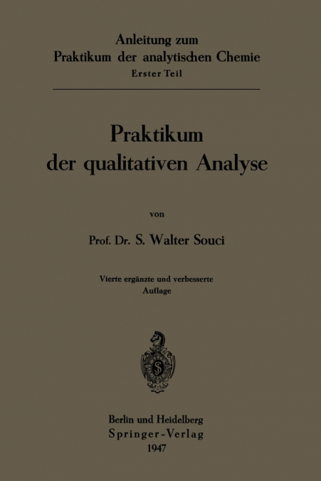 PRAKTIKUM DER QUALITATIVEN ANALYSE