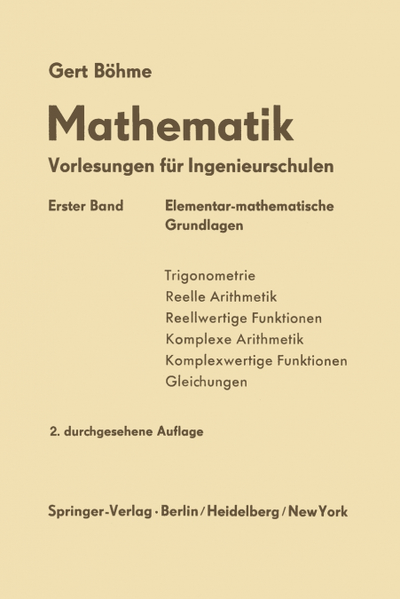 ELEMENTAR-MATHEMATISCHE GRUNDLAGEN
