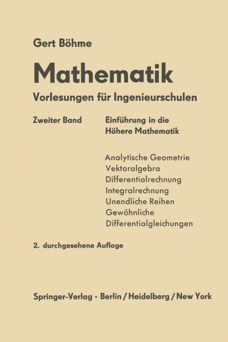 EINFURUNG IN DIE HOHERE MATHEMATIK