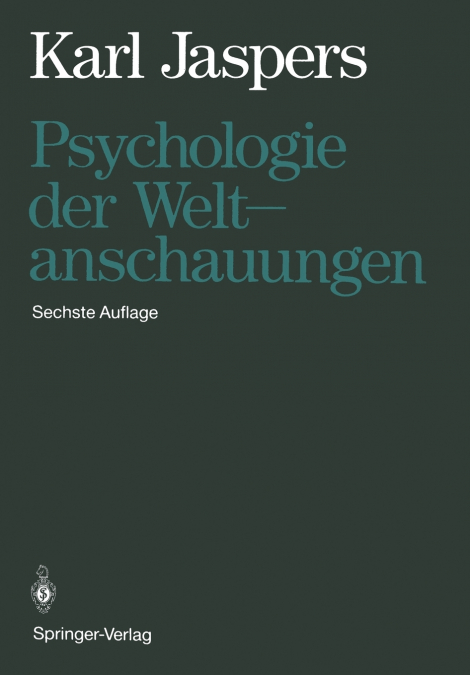 PSYCHOLOGIE DER WELTANSCHAUUNGEN