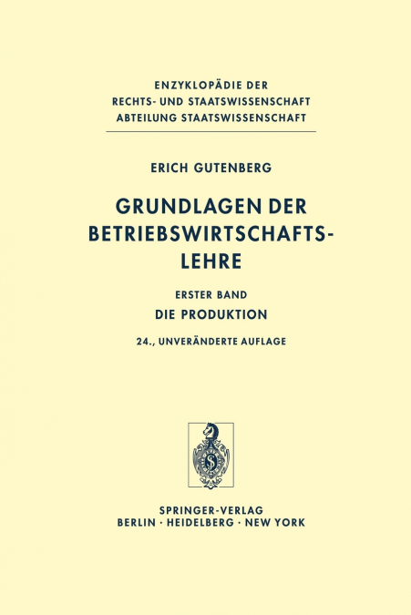 GRUNDLAGEN DER BETRIEBSWIRTSCHAFTSLEHRE