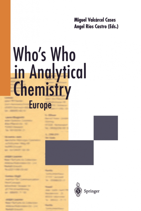 WHO?S WHO IN ANALYTICAL CHEMISTRY