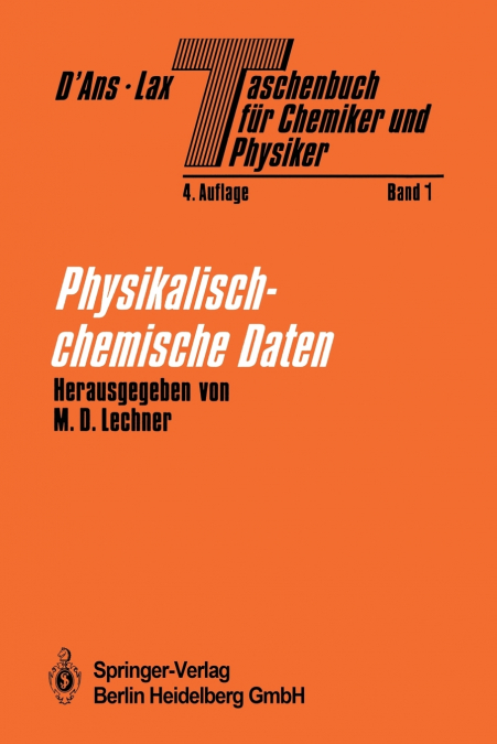 TASCHENBUCH FUR CHEMIKER UND PHYSIKER
