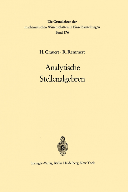 ANALYTISCHE STELLENALGEBREN