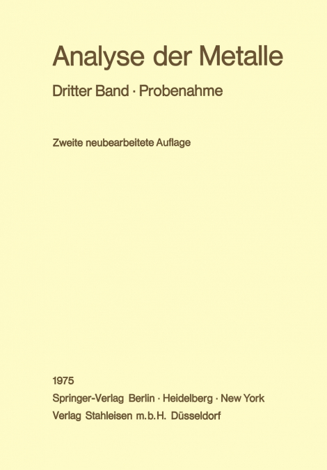 ANALYSE DER METALLE