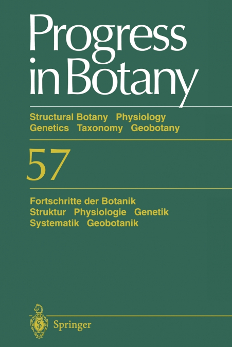 PROGRESS IN BOTANY / FORTSCHRITTE DER BOTANIK