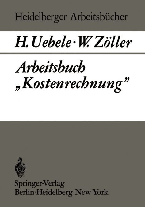 ARBEITSBUCH ?KOSTENRECHNUNG'
