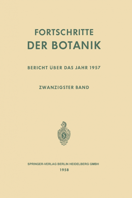 FORTSCHRITTE DER BOTANIK