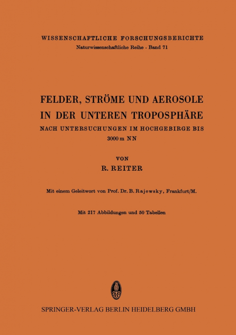 FELDER, STROME UND AEROSOLE IN DER UNTEREN TROPOSPHARE