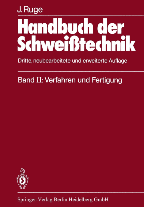 HANDBUCH DER SCHWEISSTECHNIK