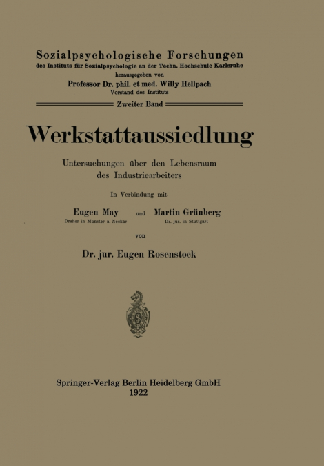 WERKSTATTAUSSIEDLUNG