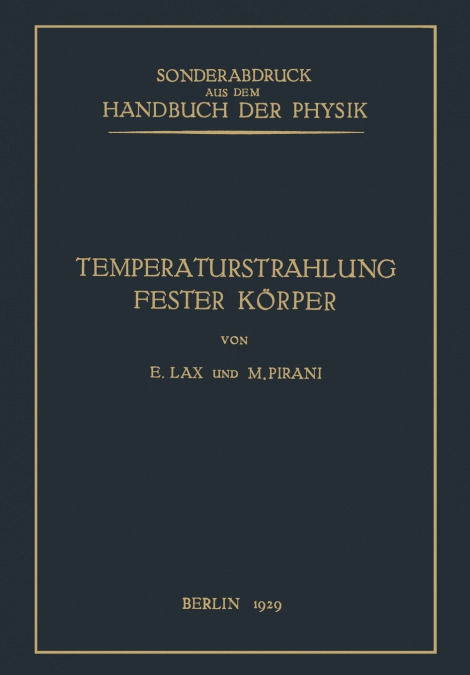 TEMPERATURSTRAHLUNG FESTER KORPER