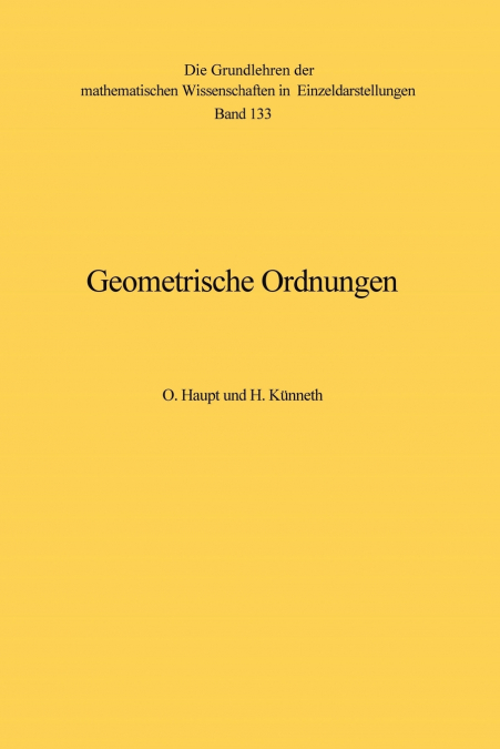 GEOMETRISCHE ORDNUNGEN