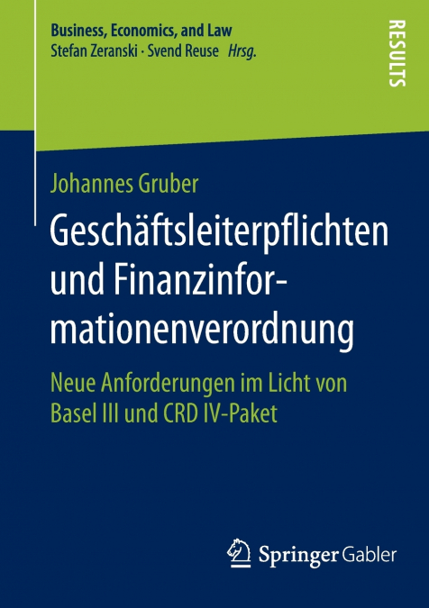 GESCHAFTSLEITERPFLICHTEN UND FINANZINFORMATIONENVERORDNUNG