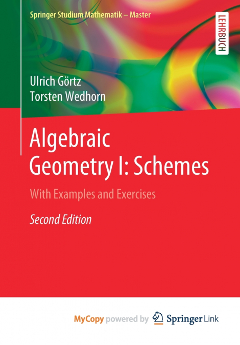 ALGEBRAIC GEOMETRY I