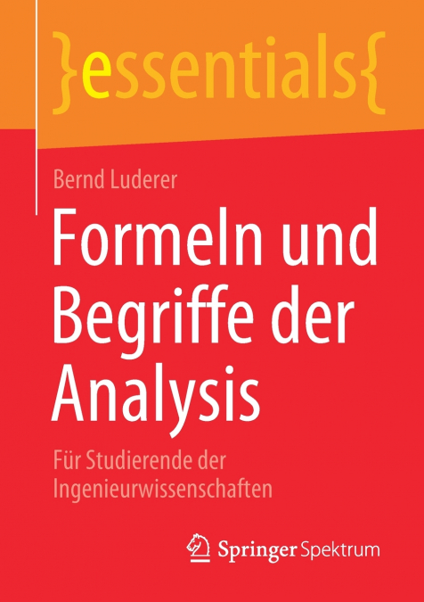 FORMELN UND BEGRIFFE DER ANALYSIS