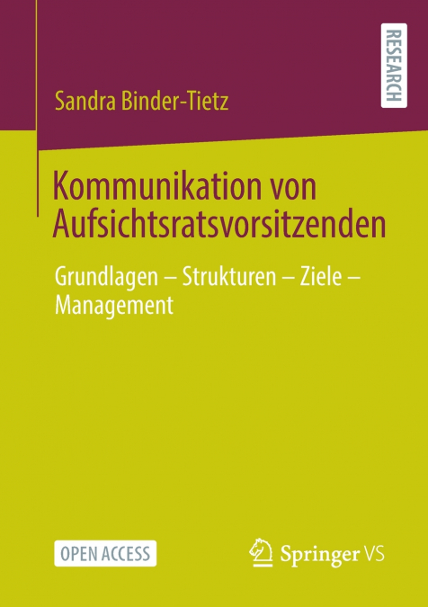 KOMMUNIKATION VON AUFSICHTSRATSVORSITZENDEN