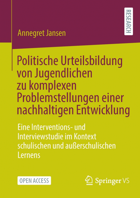 POLITISCHE URTEILSBILDUNG VON JUGENDLICHEN ZU KOMPLEXEN PROB