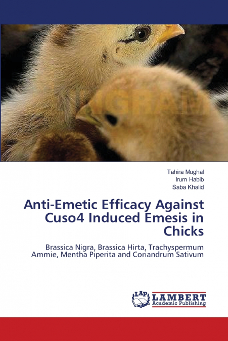 ANTI-EMETIC EFFICACY AGAINST CUSO4 INDUCED EMESIS IN CHICKS