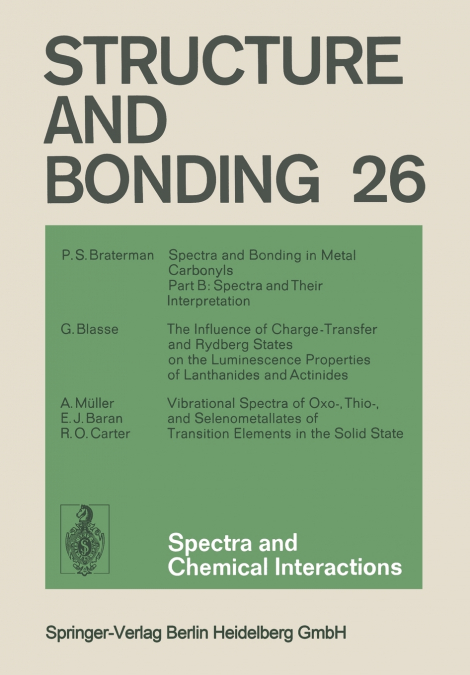 SPECTRA AND CHEMICAL INTERACTIONS