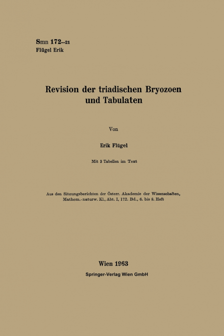 REVISION DER TRIADISCHEN BRYOZOEN UND TABULATEN