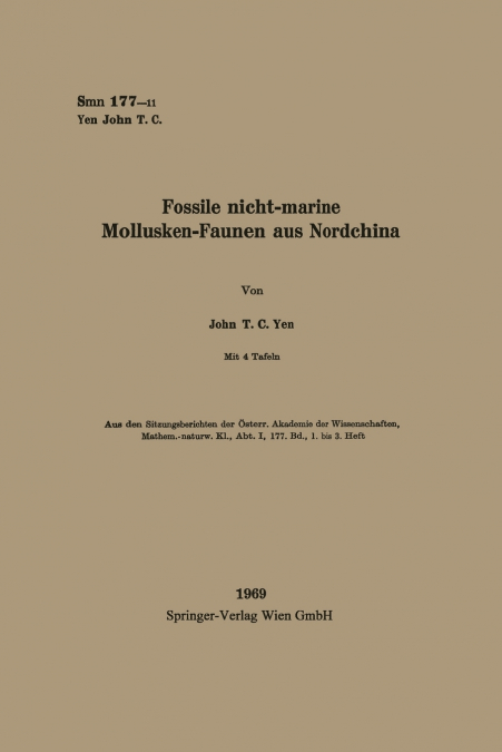 FOSSILE NICHT-MARINE MOLLUSKEN-FAUNEN AUS NORDCHINA