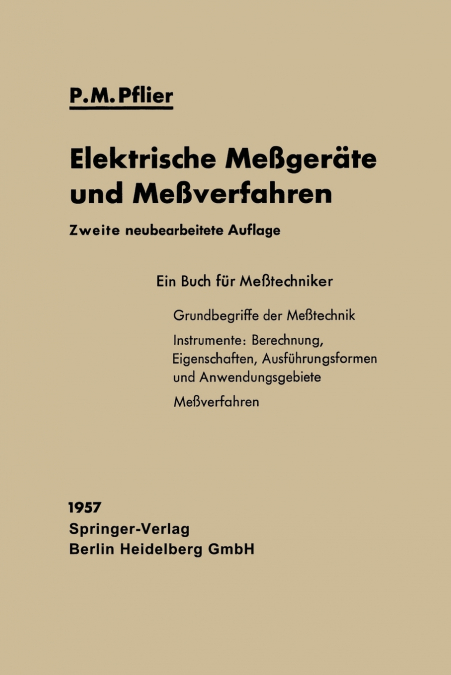 ELEKTRISCHE MEGERATE UND MEVERFAHREN