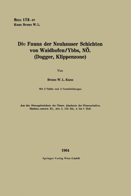 DIE FAUNA DER NEUHAUSER SCHICHTEN VON WAIDHOFEN/YBBS, N(TM). (D