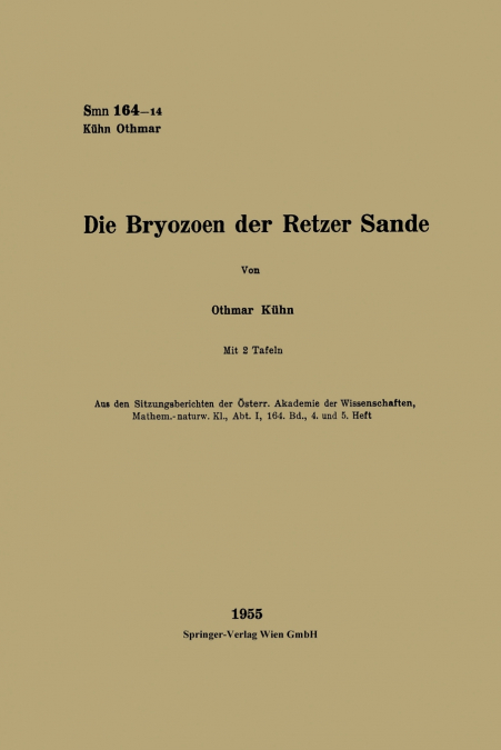 DIE BRYOZOEN DER RETZER SANDE