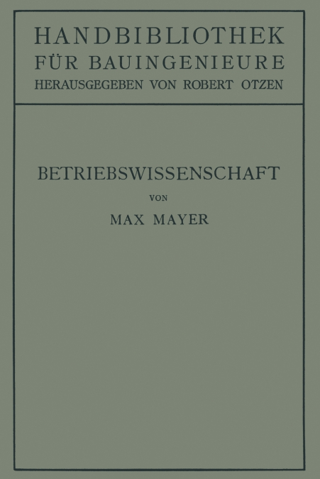 BETRIEBSWISSENSCHAFT