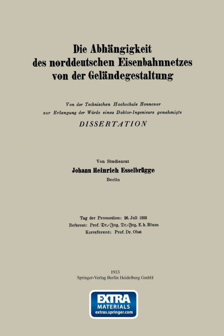 DIE ABHANGIGKEIT DES NORDDEUTSCHEN EISENBAHNNETZES VON DER G