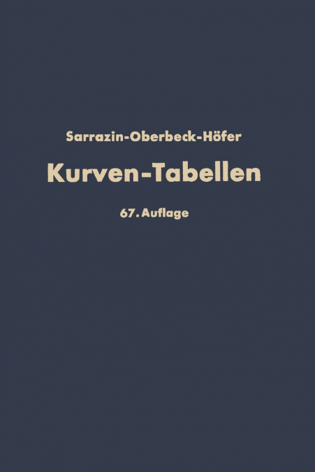 TASCHENBUCH ZUM ABSTECKEN VON KREISBOGEN MIT UND OHNE ?BERGA