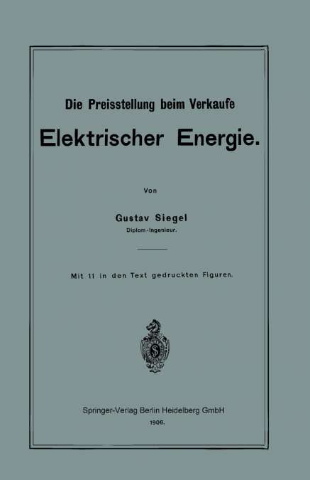 DIE PREISSTELLUNG BEIM VERKAUFE ELEKTRISCHER ENERGIE