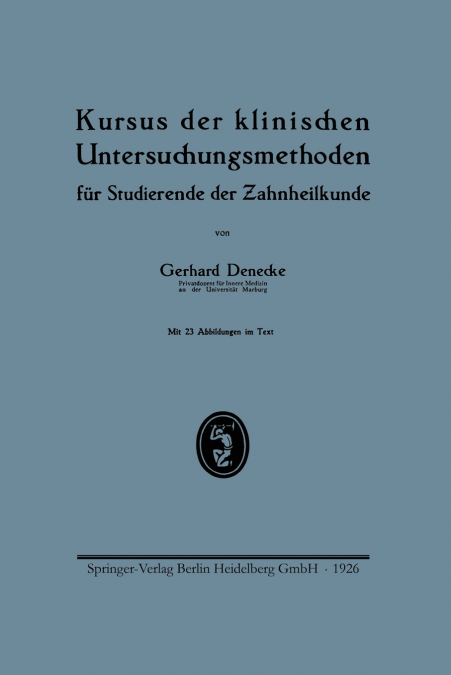 KURSUS DER KLINISCHEN UNTERSUCHUNGSMETHODEN FUR STUDIERENDE