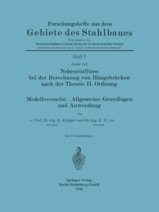 NEBENEINFLUSSE BEI DER BERECHNUNG VON HANGEBRUCKEN NACH DER