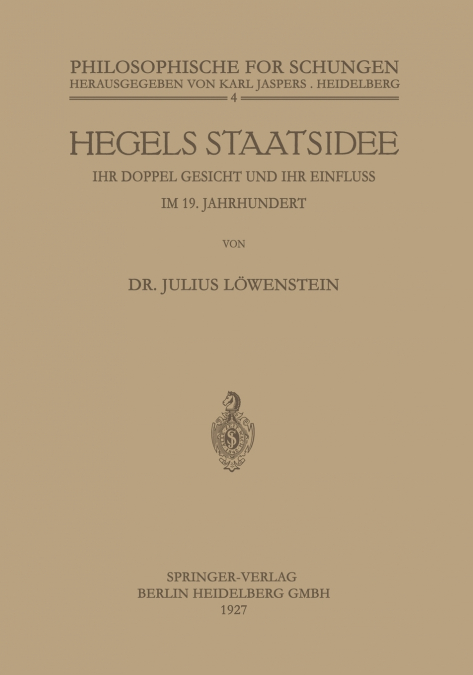 HEGELS STAATSIDEE