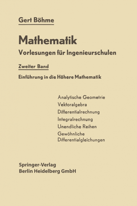 EINFUHRUNG IN DIE HOHERE MATHEMATIK