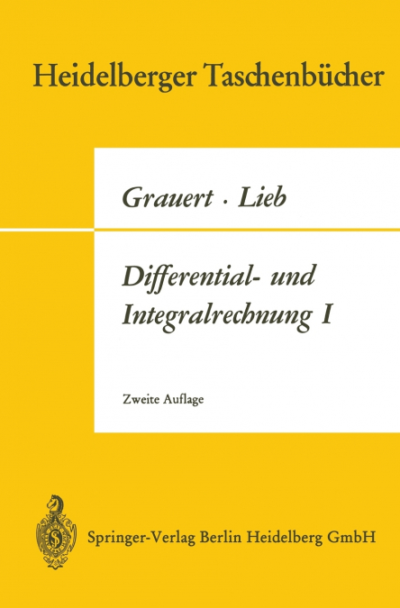 DIFFERENTIAL- UND INTEGRALRECHNUNG I