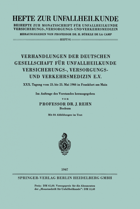 VERHANDLUNGEN DER DEUTSCHEN GESELLSCHAFT FUR UNFALLHEILKUNDE