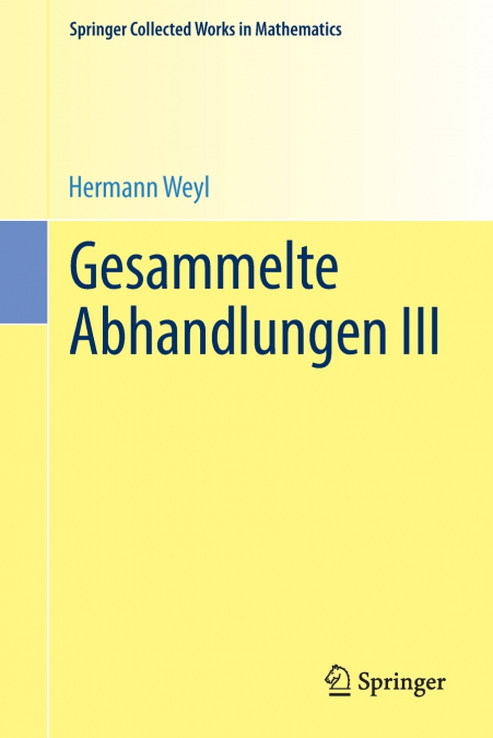 GESAMMELTE ABHANDLUNGEN III