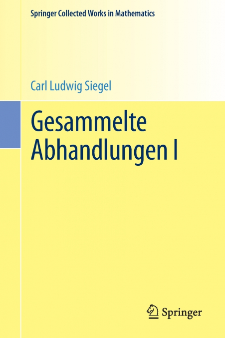 GESAMMELTE ABHANDLUNGEN I
