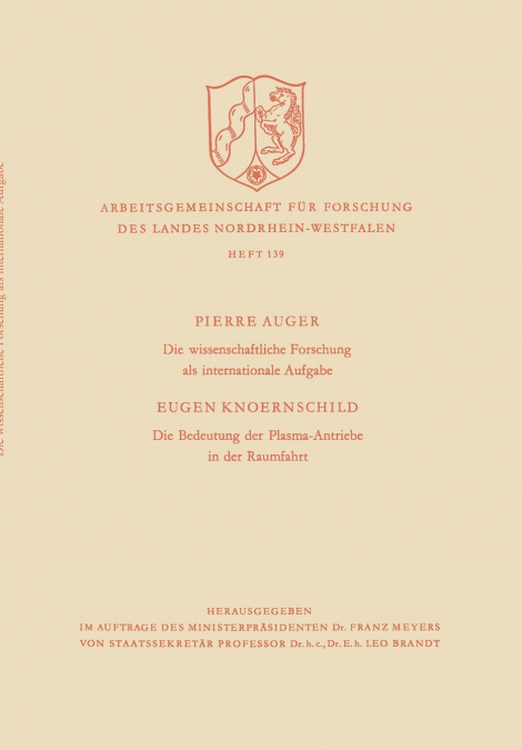 DIE WISSENSCHAFTLICHE FORSCHUNG ALS INTERNATIONALE AUFGABE.