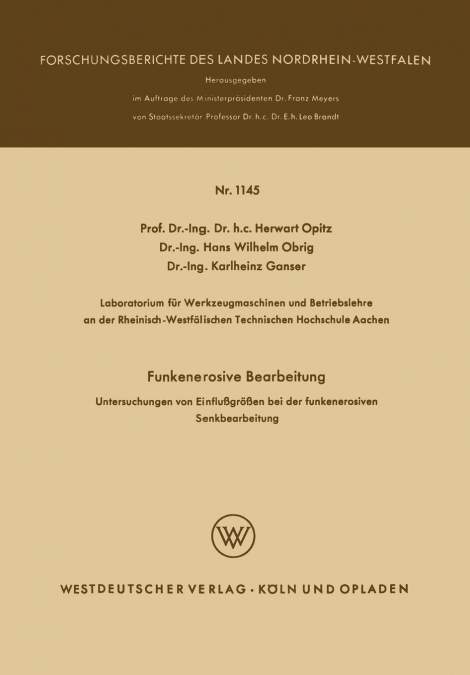FUNKENEROSIVE BEARBEITUNG