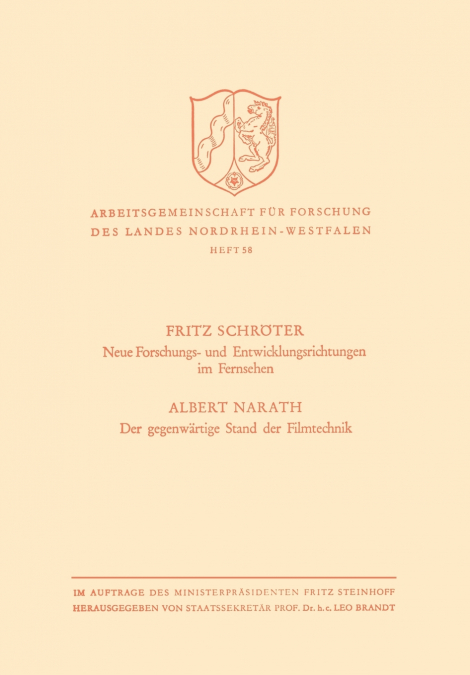 NEUE FORSCHUNGS- UND ENTWICKLUNGSRICHTUNGEN IM FERNSEHEN. DE