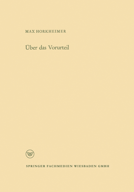 UBER DAS VORURTEIL